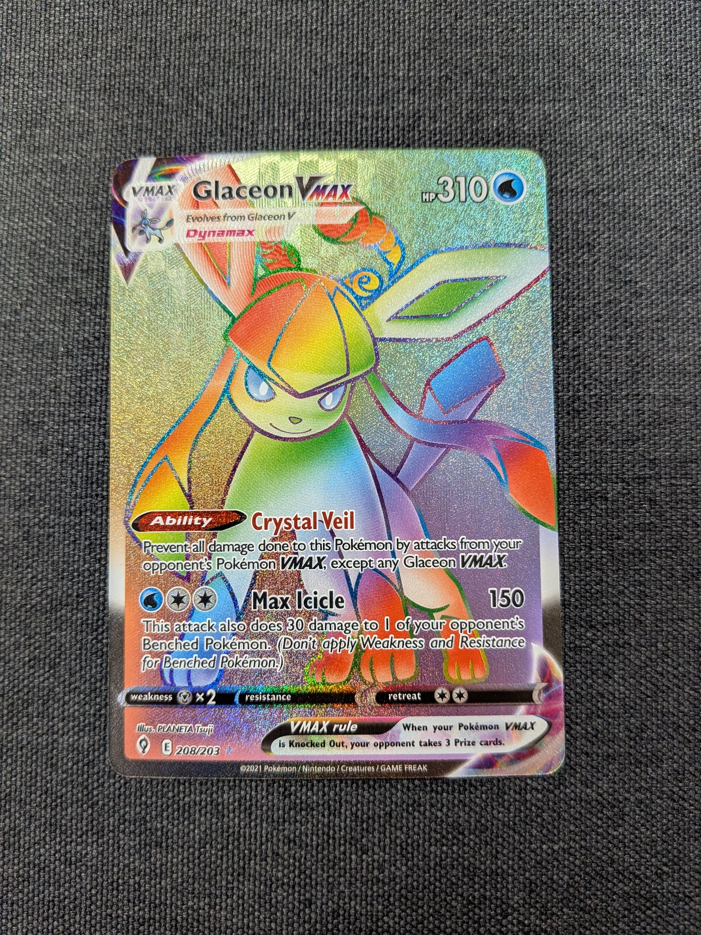(EVS) Glaceon Vmax SR #208 NM