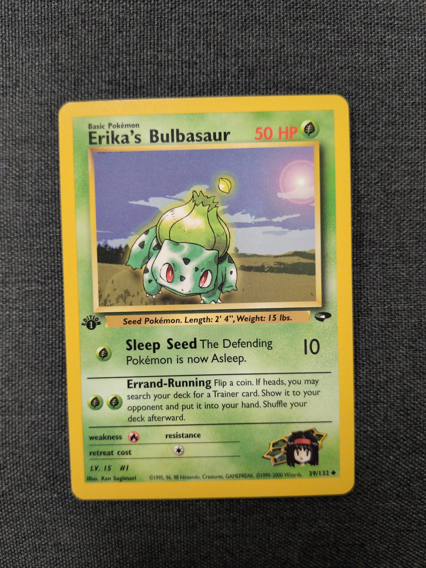(G2) Erika's Bulbasaur 1st Edition #39 LP