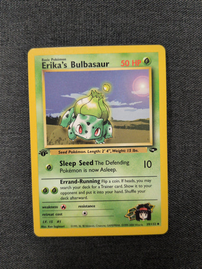 (G2) Erika's Bulbasaur 1st Edition #39 LP