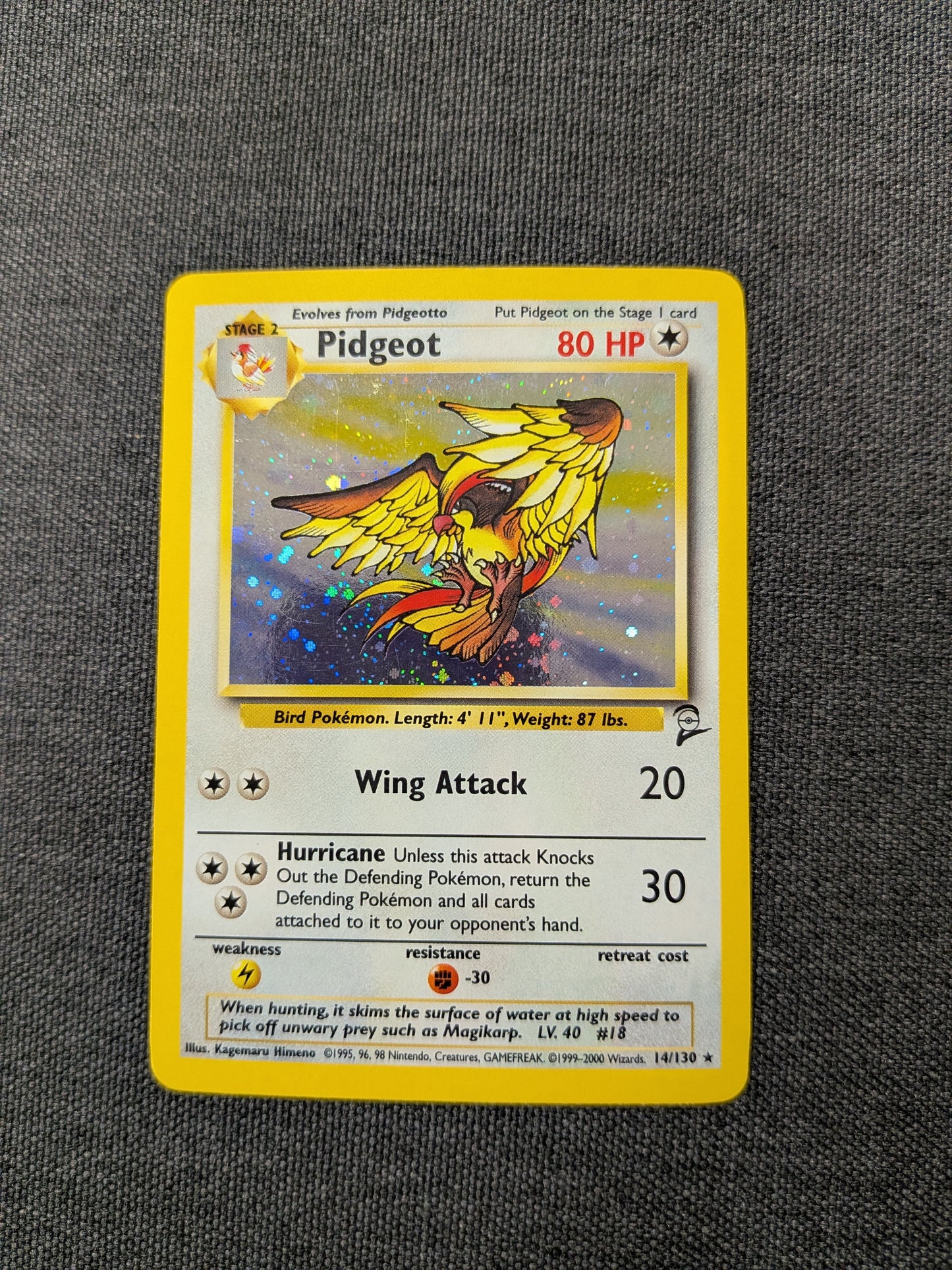 (BS2) Pidgeot Holofoil #014 LP