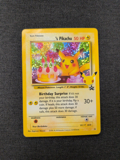 (CCC) Birthday Pikachu #24 NM