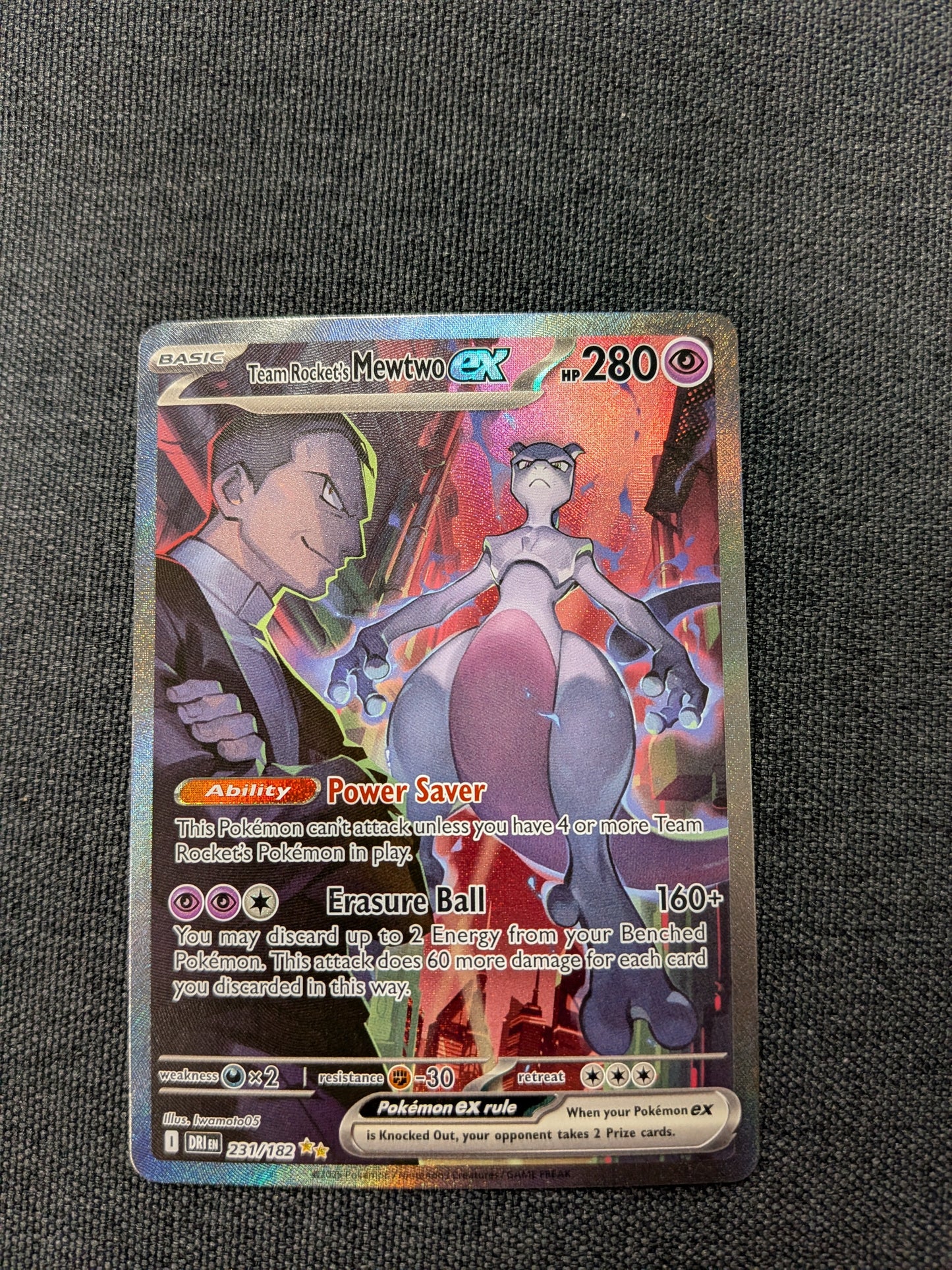 (DRI) Team Rocket's Mewtwo EX #231 NM