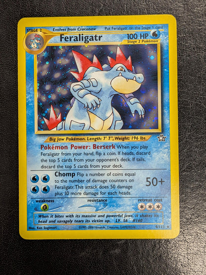 (Neo Genesis) Feraligatr Holo Unlimited #4 - NM