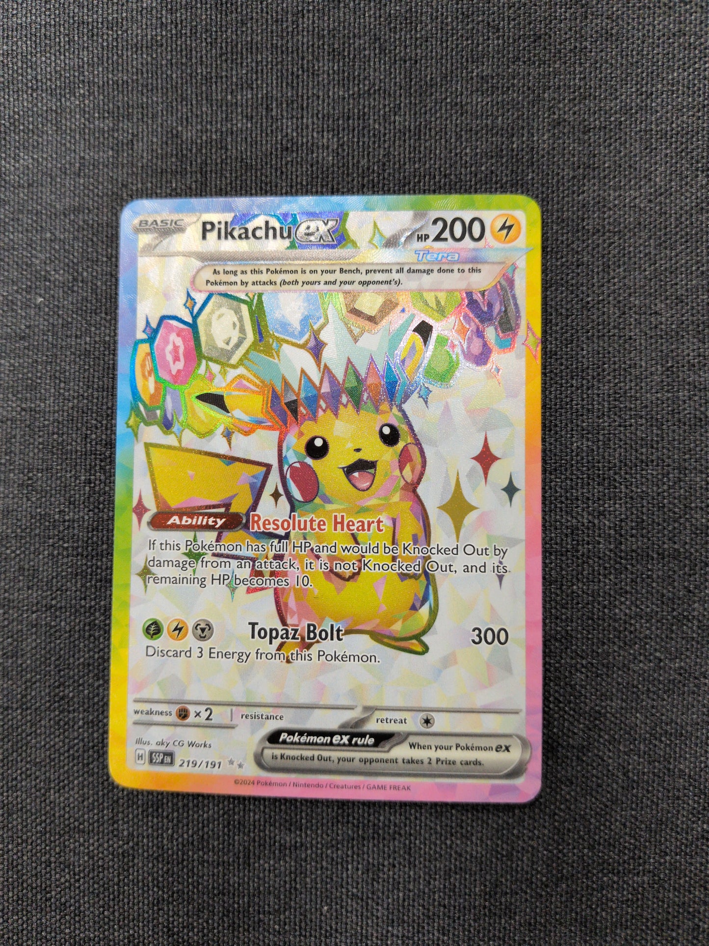 (SSP) Pikachu EX #219 LP