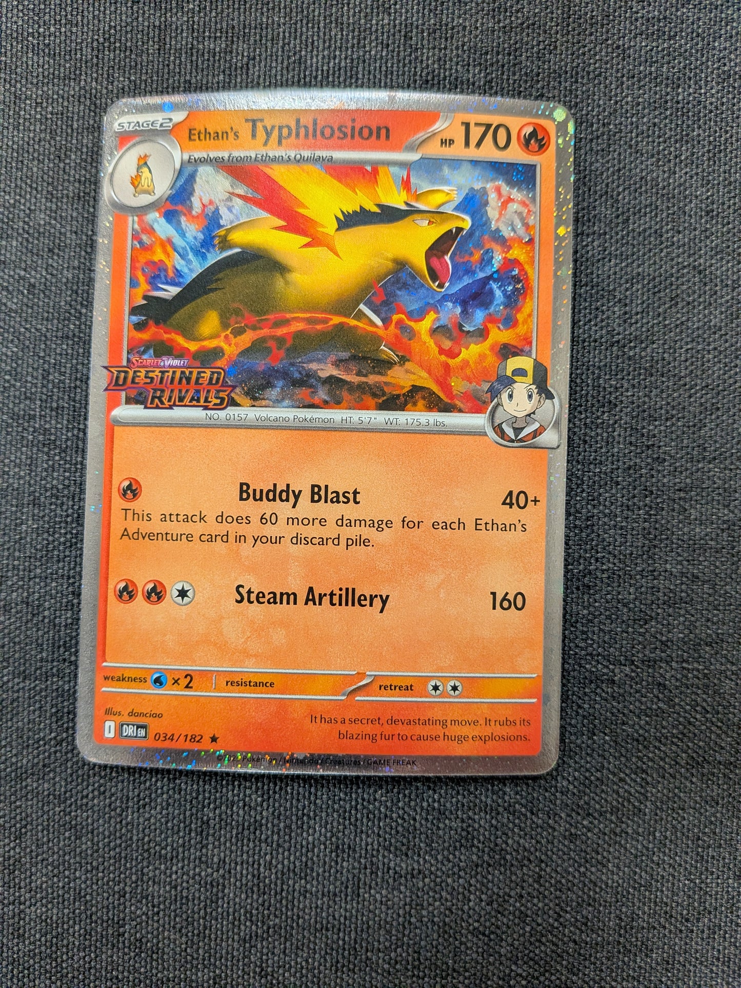 (DRI) Ethan's Typhlosion Stamped Prerelease #034 NM