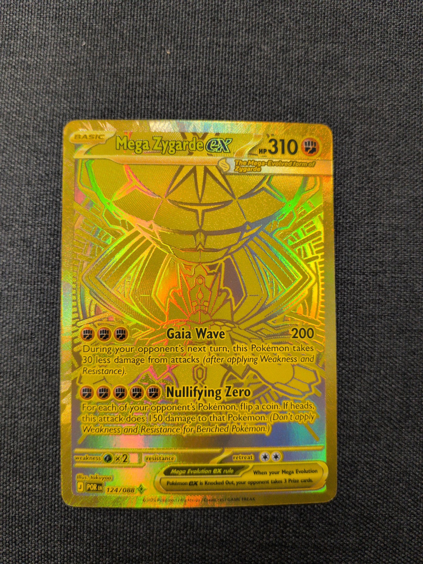 (POR) Mega Zygarde EX Gold #124 NM