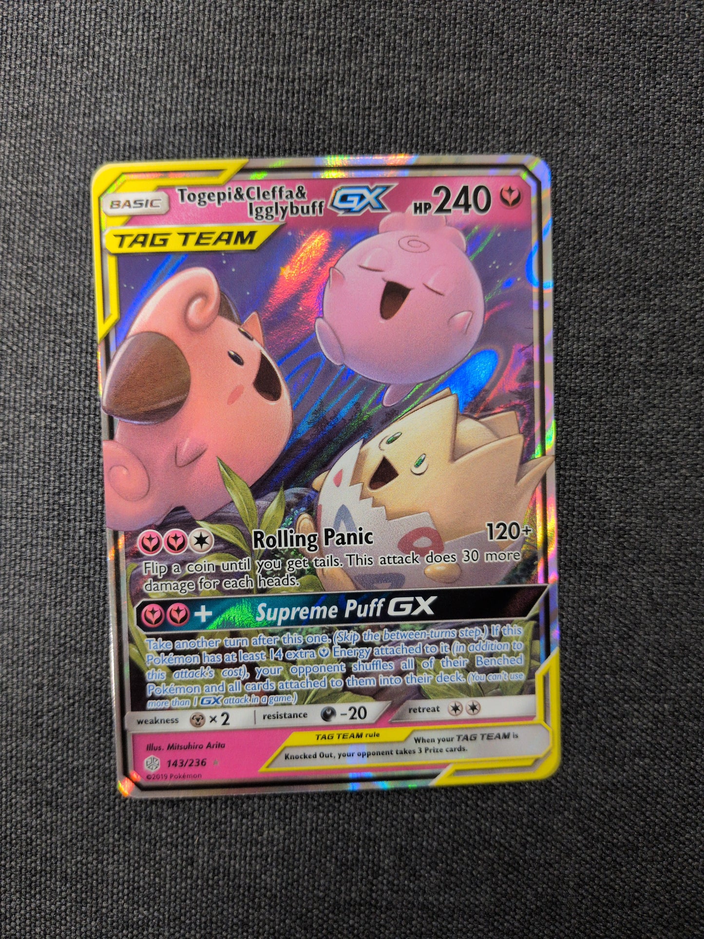 (SM12) Togepi & Cleffa & Igglybuff GX #143 LP