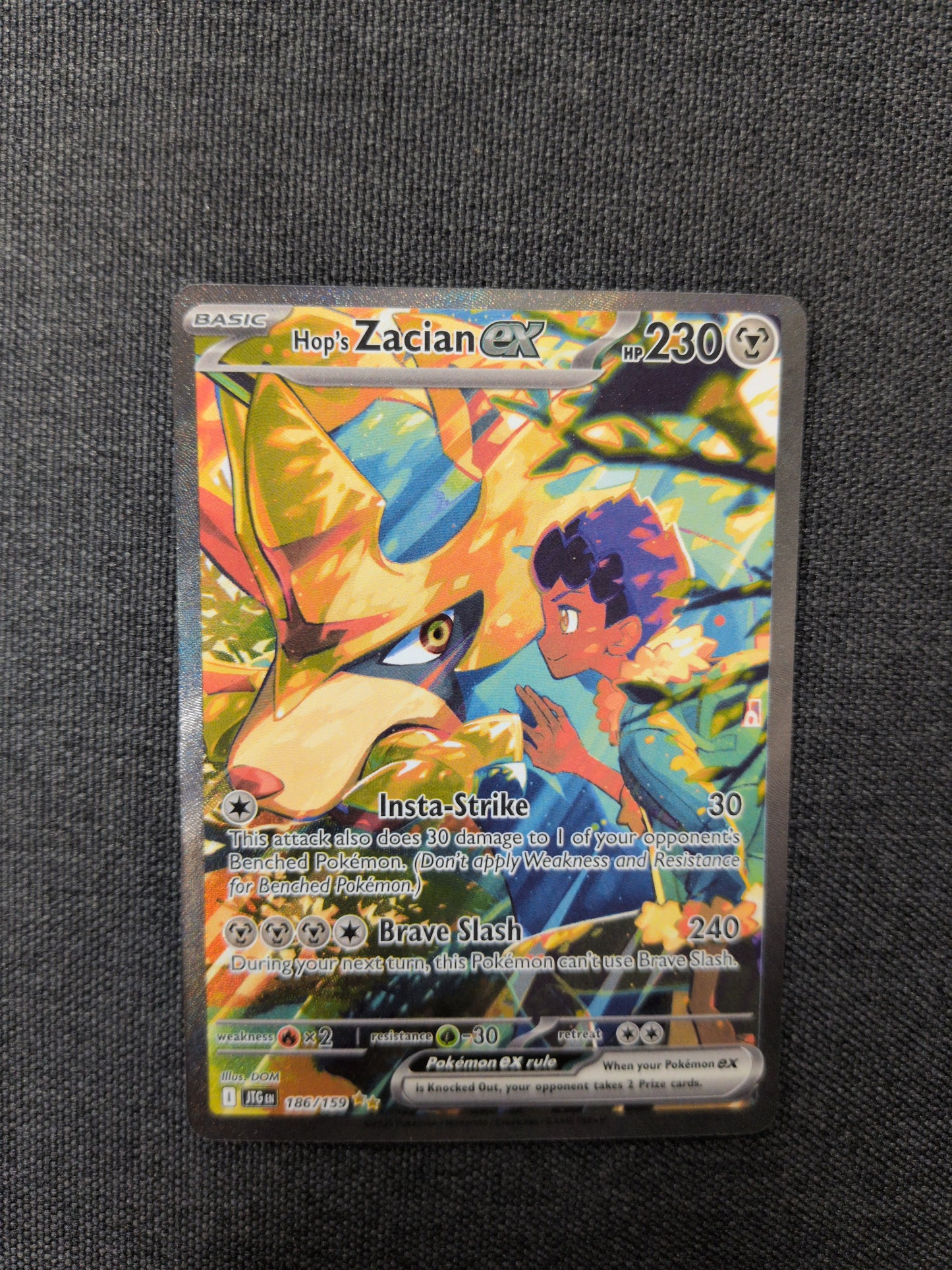(JTG) Hop's Zacian EX #186 NM