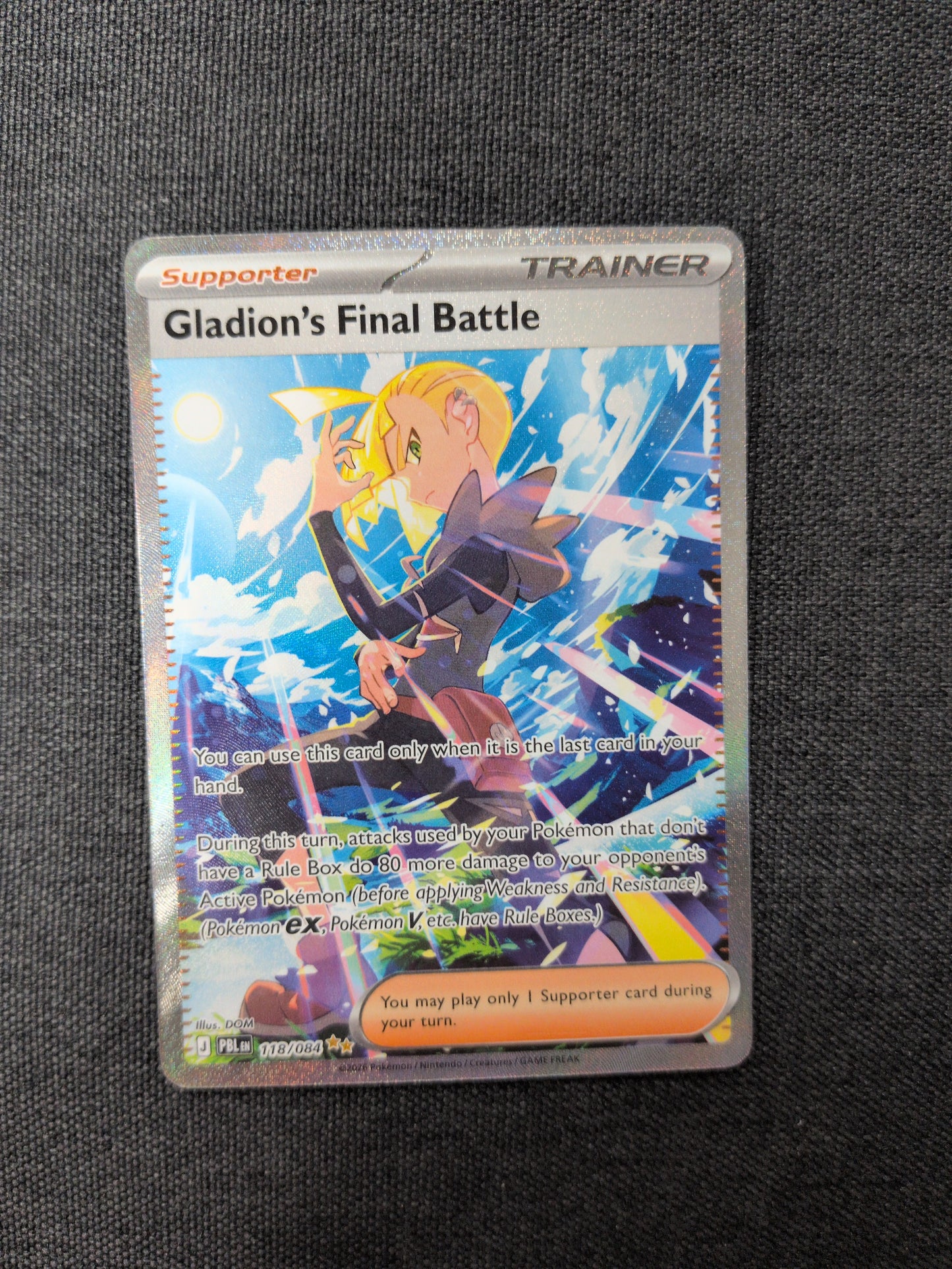 (PBL) Gladion's Final Battle #118 NM