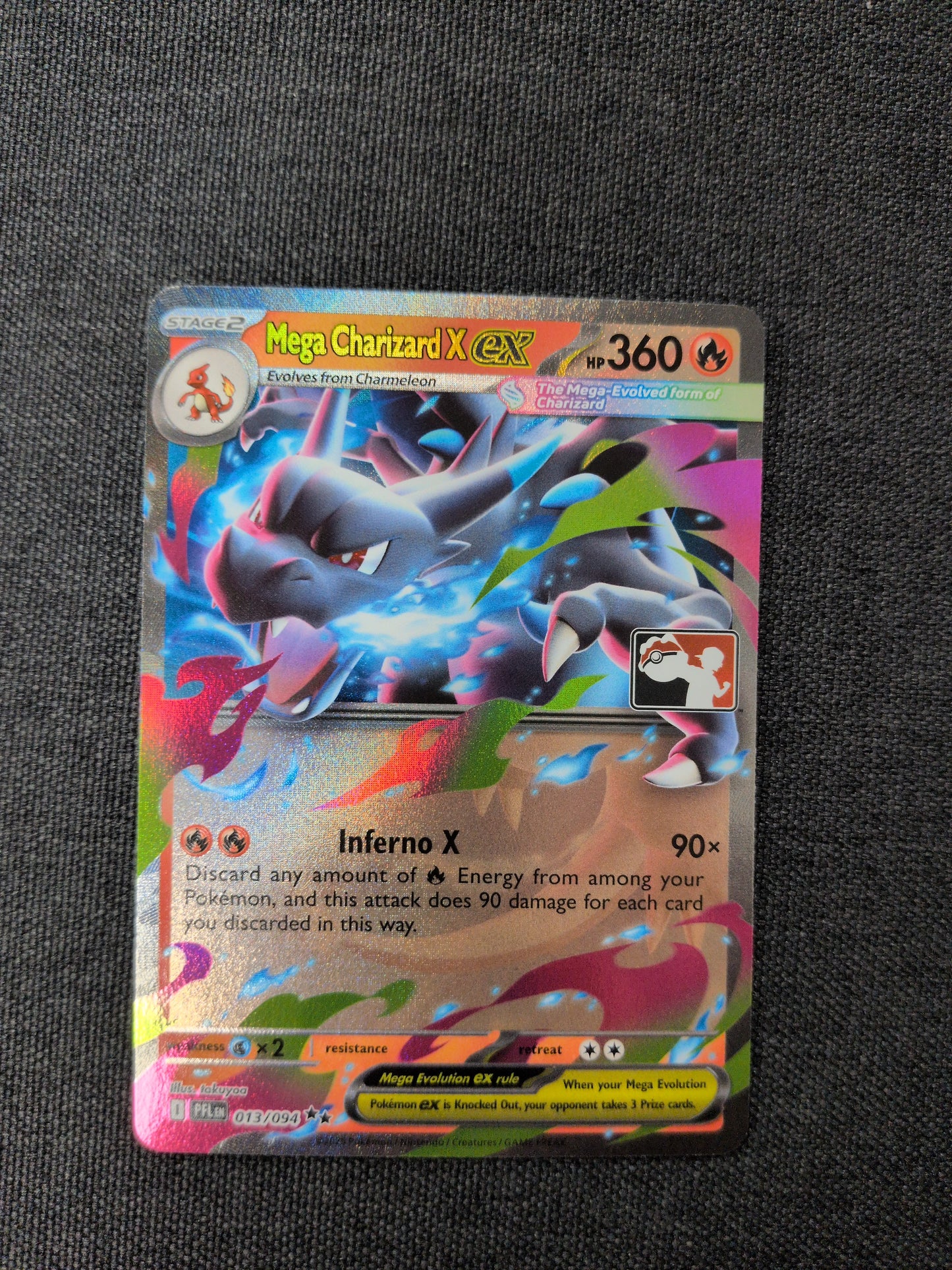 (PFL) Mega Charizard X EX Prize Pack Series #013 NM