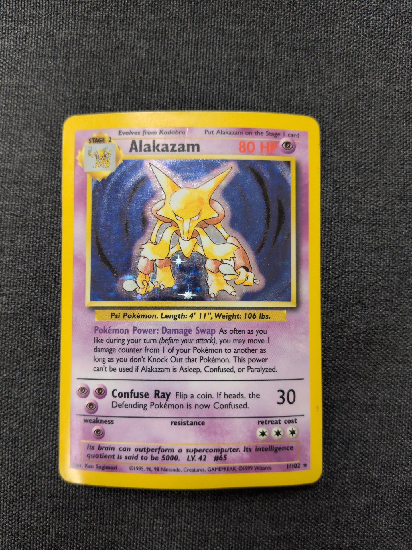 (Base) Alakazam Holofoil #001 HP