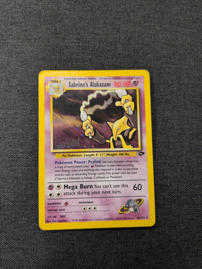 (G2) Sabrina's Alakazam Holo #16 DMG