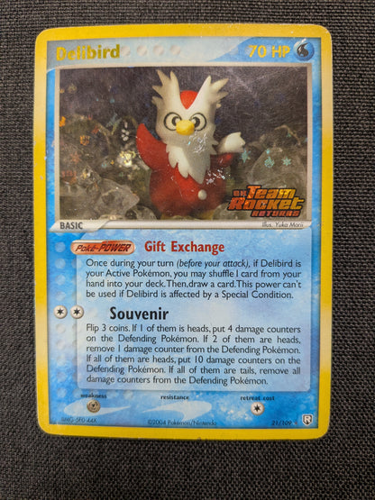 (Team Rocket Returns) Delibird Reverse Holofoil 21/109 - DMG