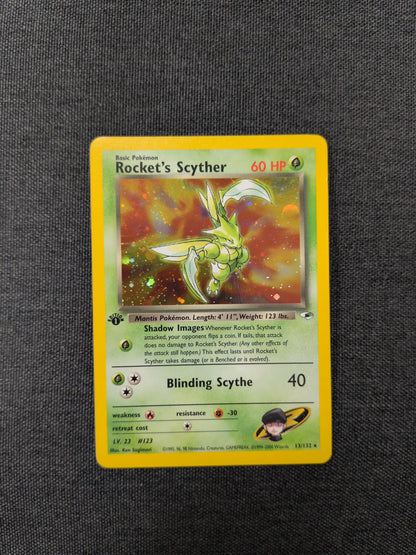 (G1) Rocket's Scyther Holo 1st Edition #13 LP