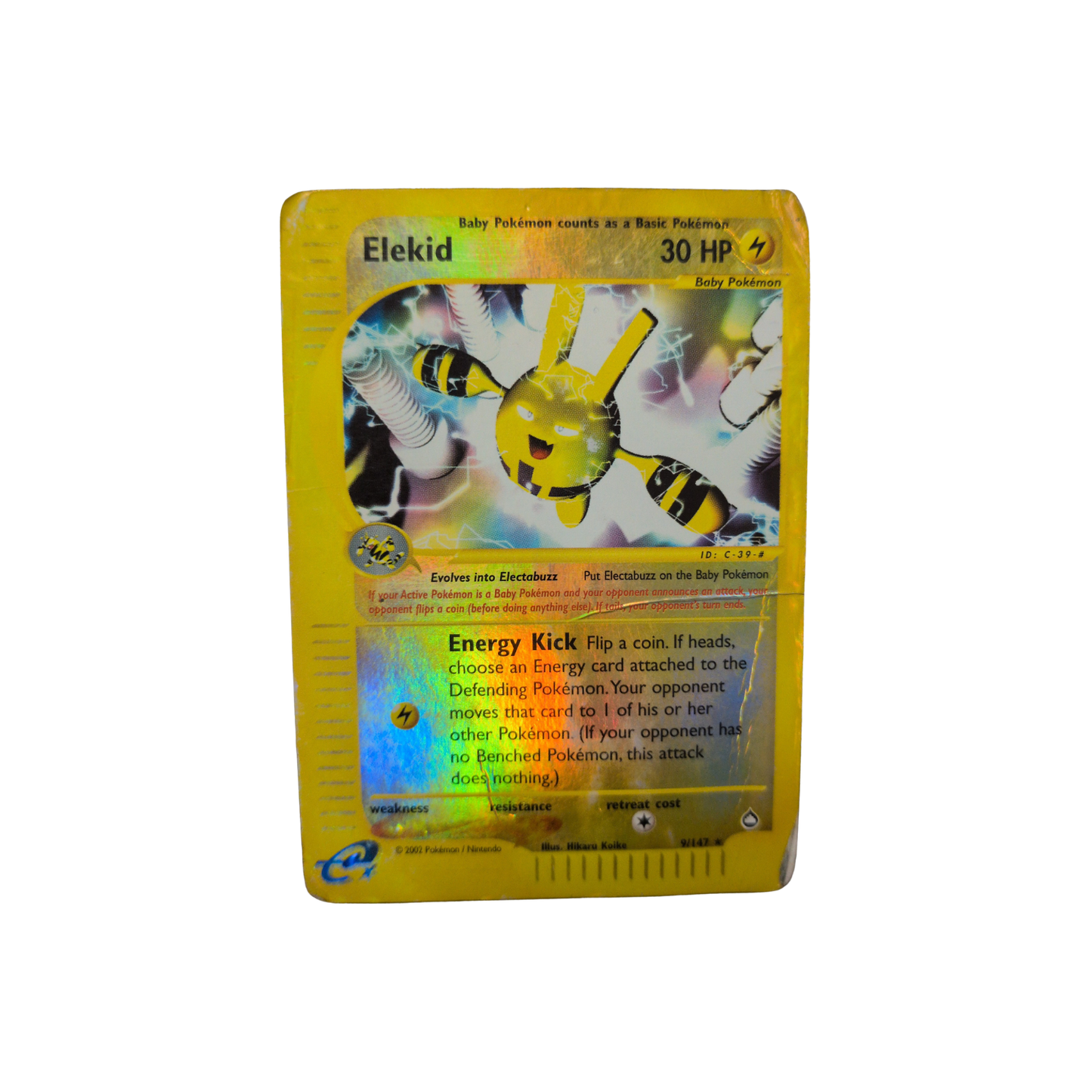 (AQ) Elekid Reverse Holo #9 DMG