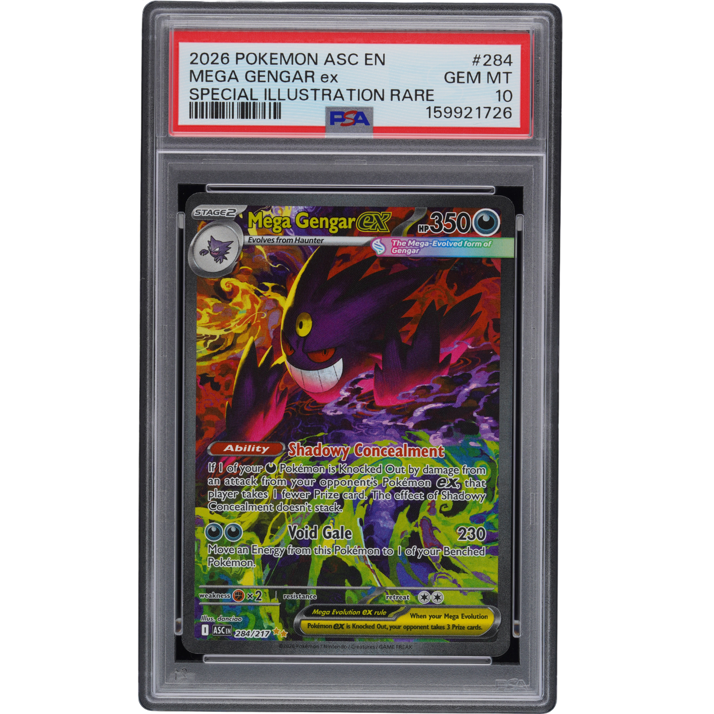 (ASC) Mega Gengar EX SIR #284 PSA 10 Gem Mint
