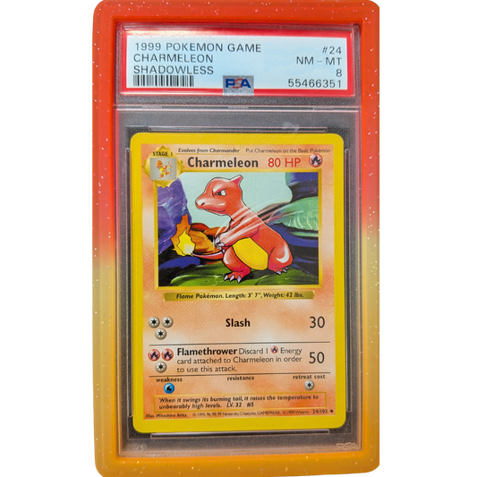(BS) Charmeleon Shadowless #24 PSA 8 NM-MT