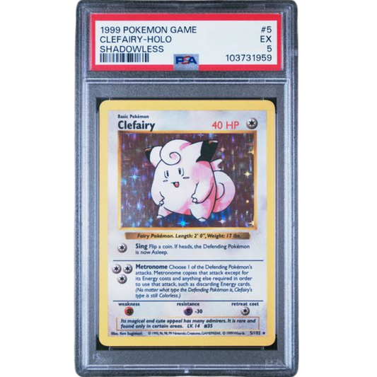 (BS) Clefairy Shadowless Holo #5 PSA 5 EX