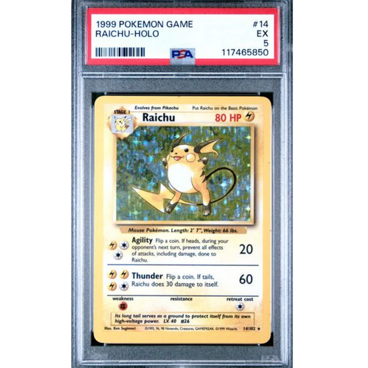 (BS) Raichu Holo #14 PSA 5 EX