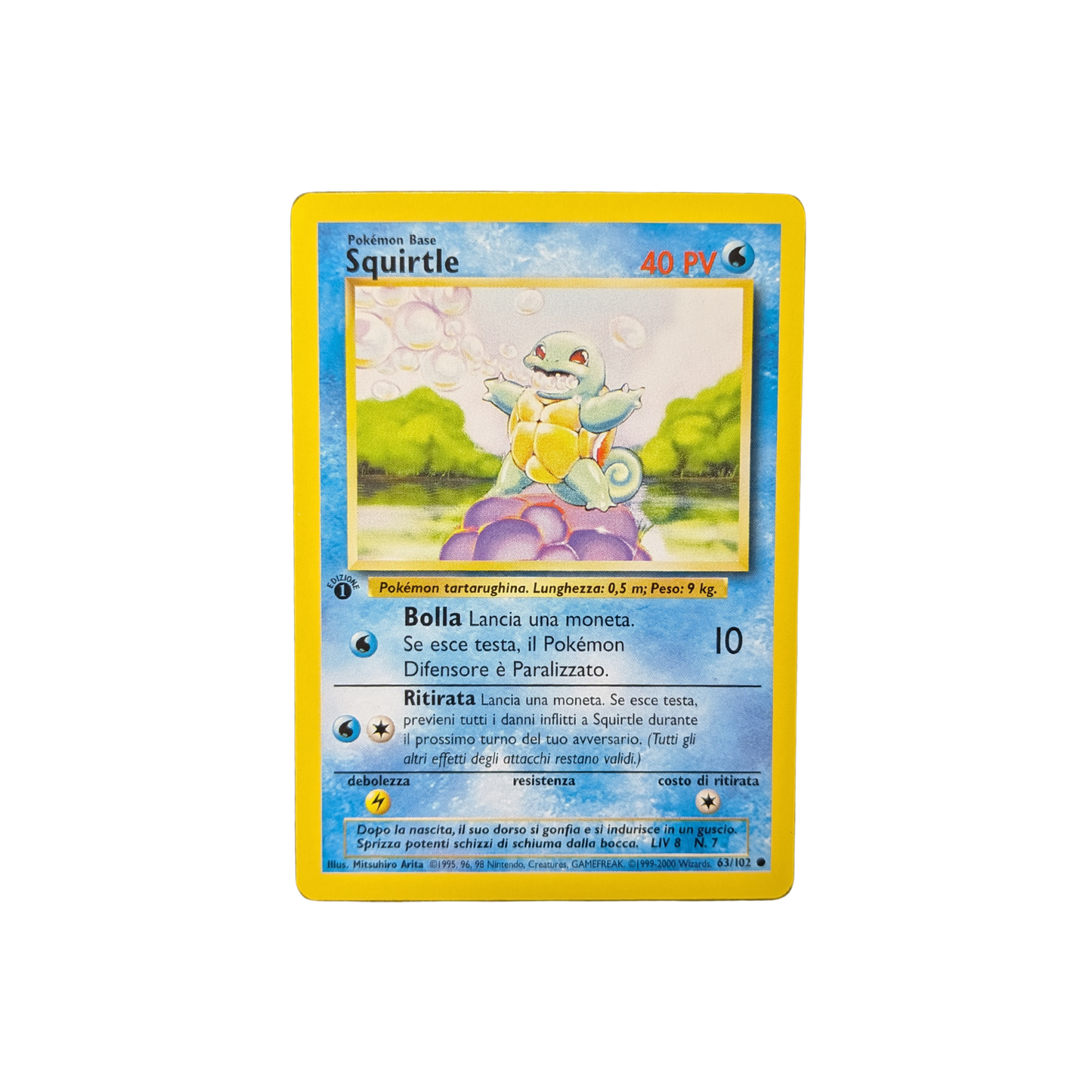 (BS) Squirtle Italian 1st Edition #63 NM