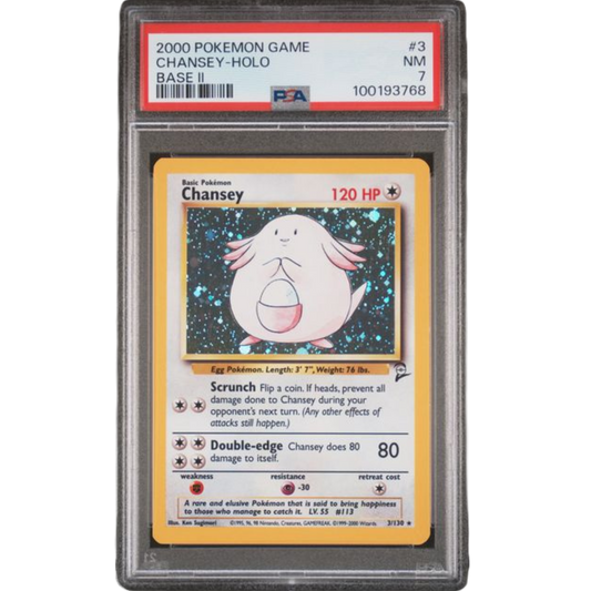 (BS2) Chansey Holo #3 PSA 7 NM