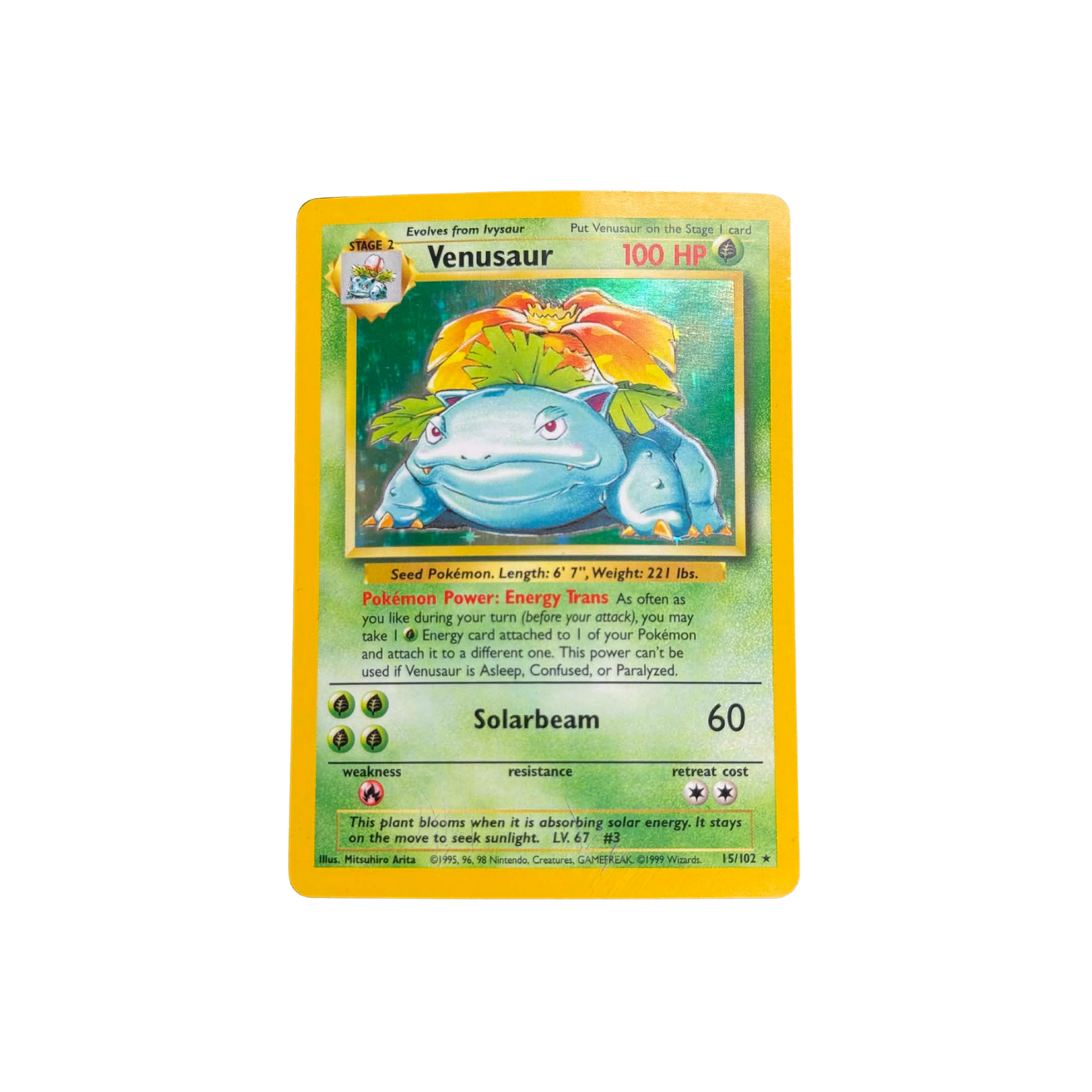 (Base Set) Venusaur Holo Unlimited #15 - MP