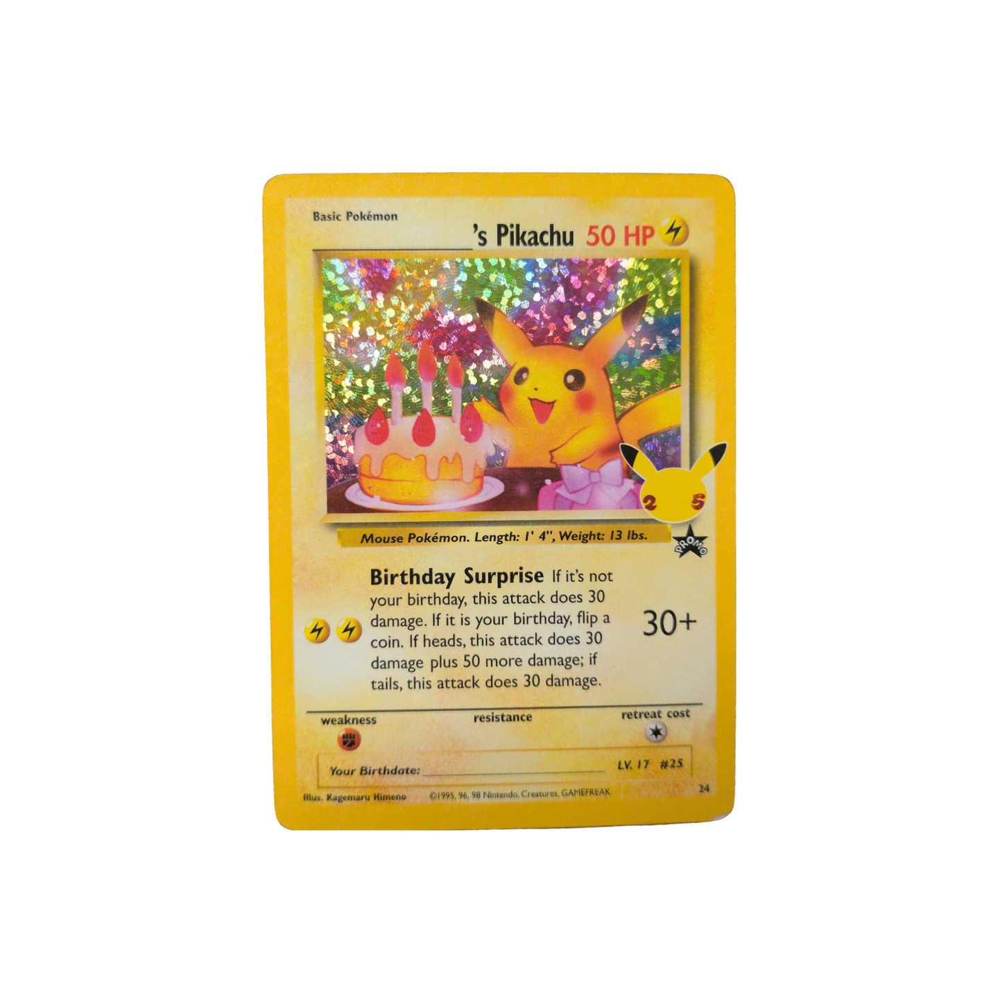 (CCC) Birthday Pikachu #24 HP