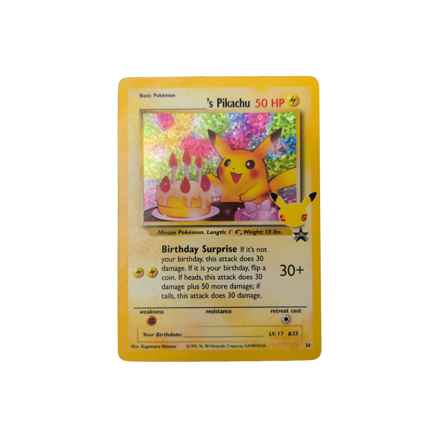 (CCC) Birthday Pikachu #24 LP
