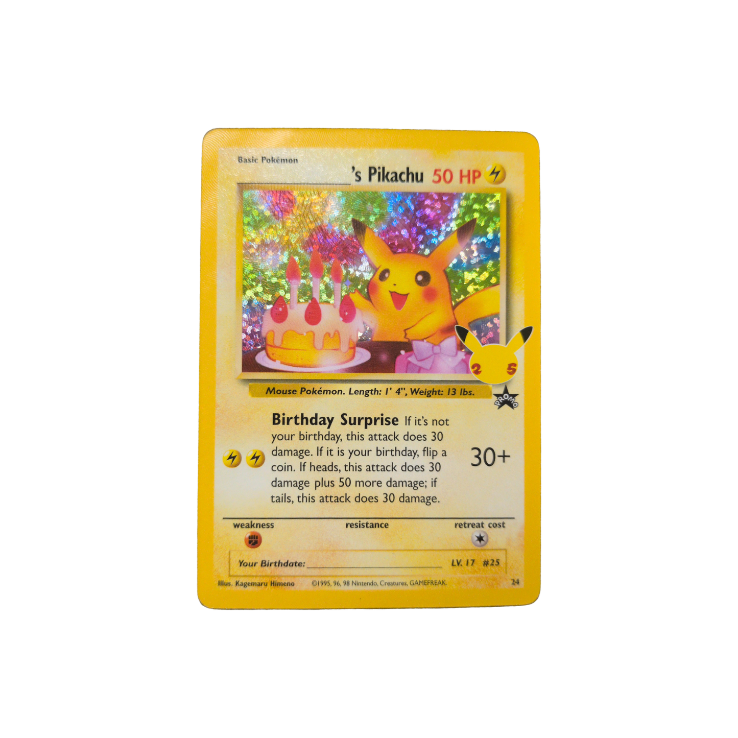 (CCC) Birthday Pikachu #24 NM