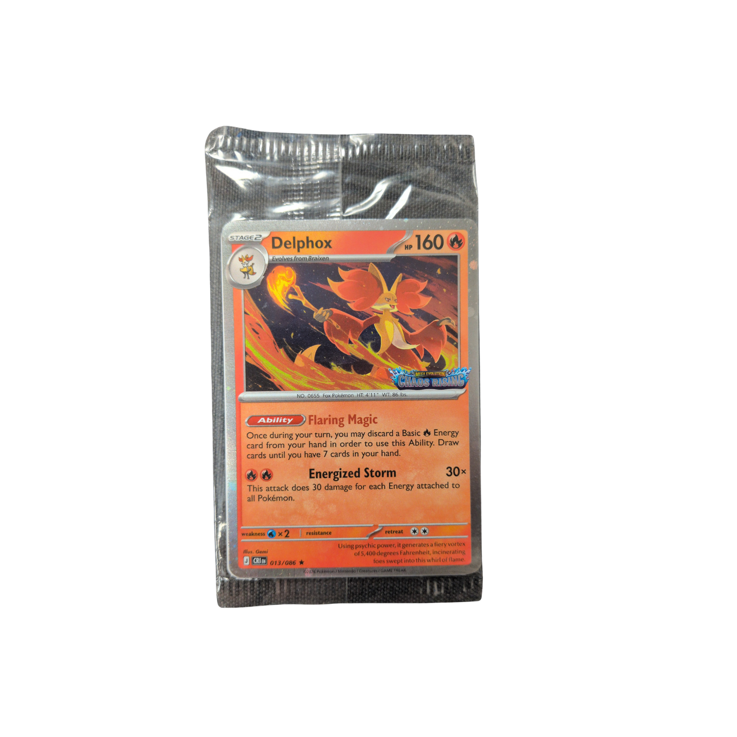(CRI) Delphox Prerelease Stamp #013 SEALED