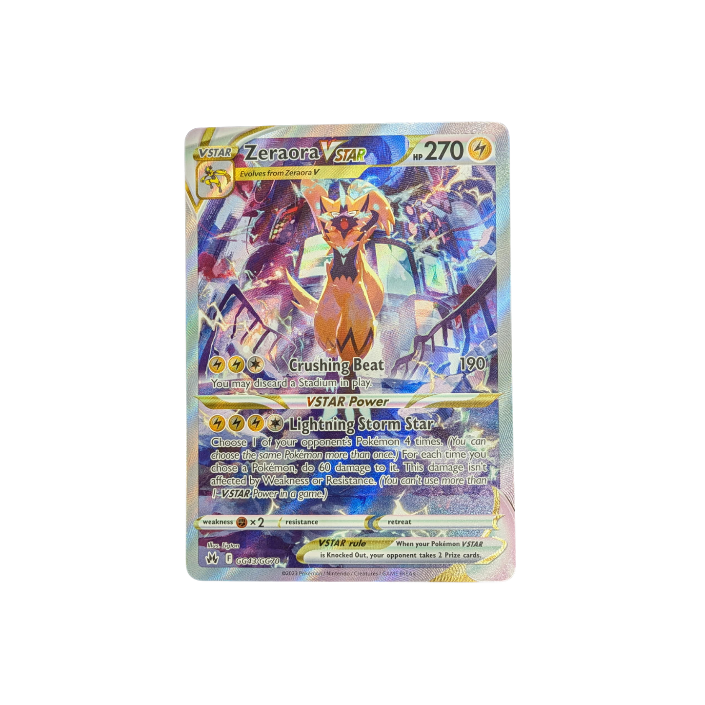 (Crown Zenith) Zeraora VSTAR GG43 - NM