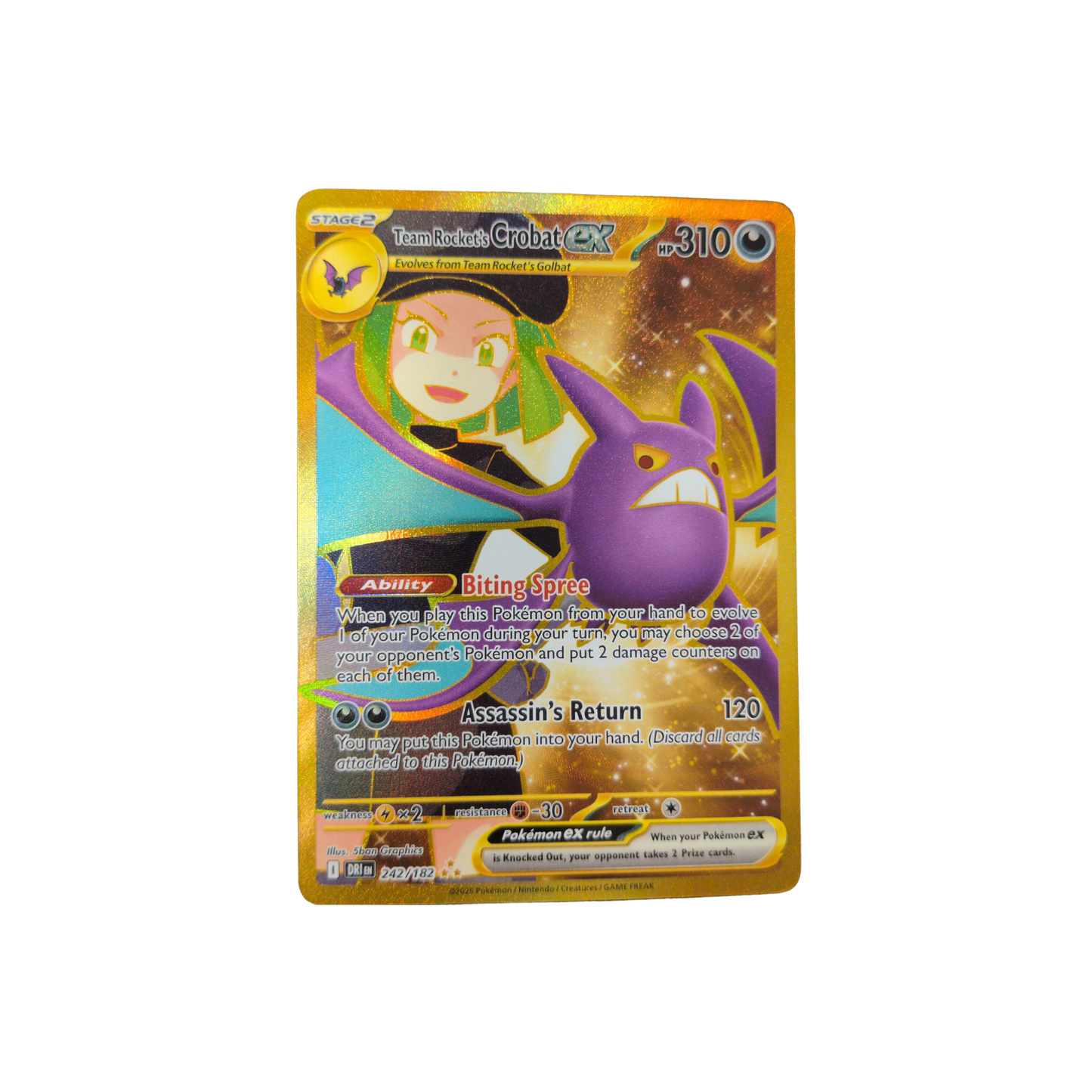 (DRI) Team Rocket's Crobat EX #242 NM