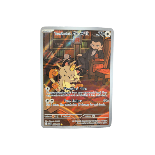 (DRI) Team Rocket's Meowth EX #203 NM