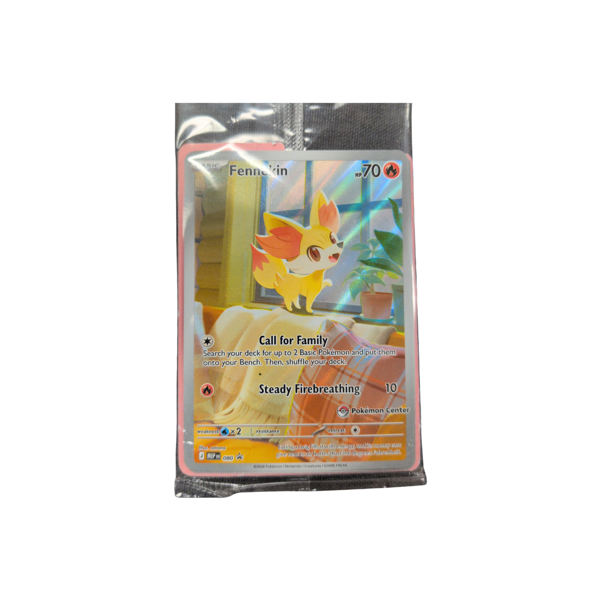 (MEP) Fennekin Pokemon Center Stamp #080 Sealed