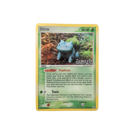 (DS) Ditto (Bulbasaur) Reverse Holo #36 DMG