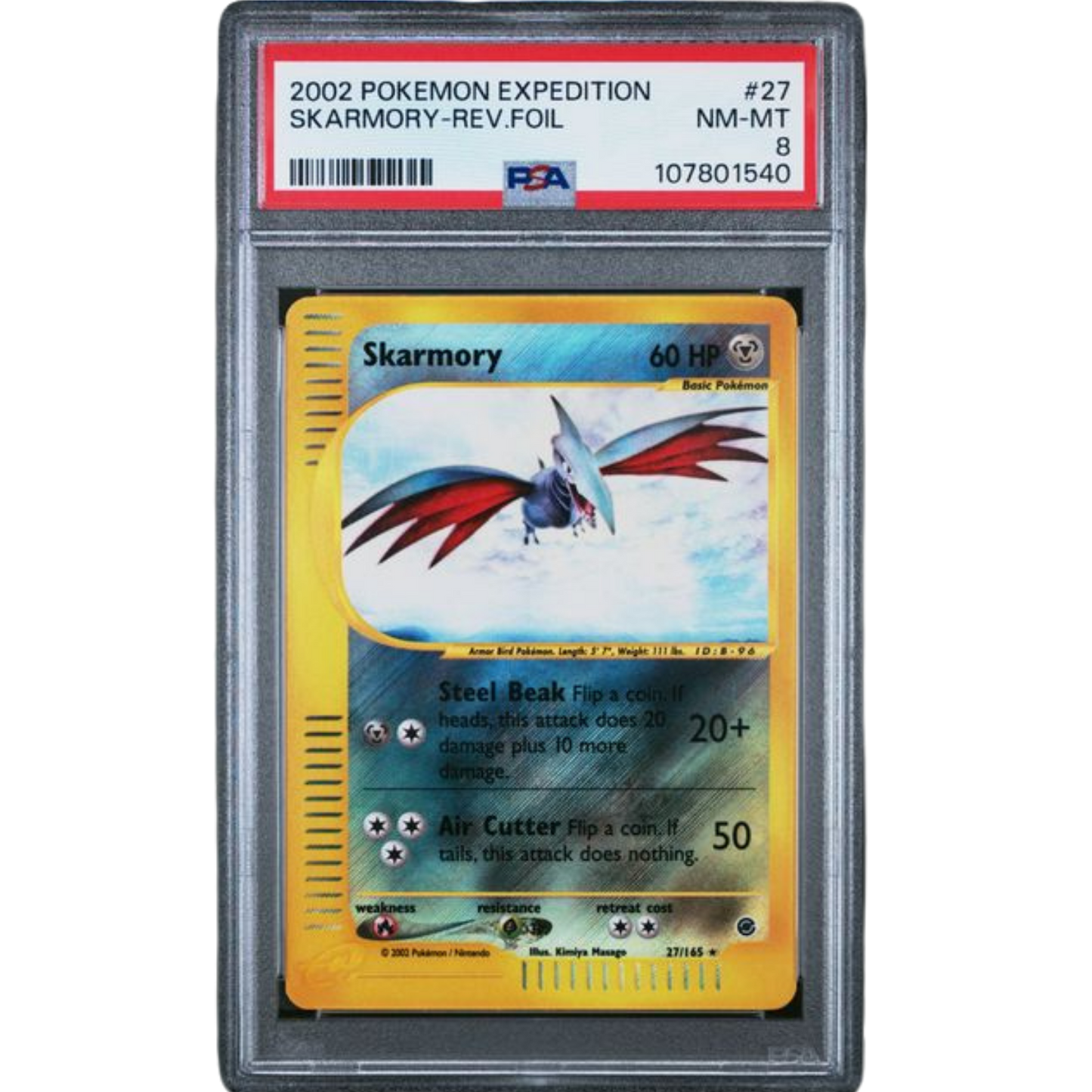 (EX) Skarmory Reverse Holo #27 PSA 8 NM-MT