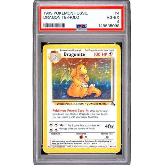 (FOS) Dragonite Holo #4 PSA 4 VG-EX