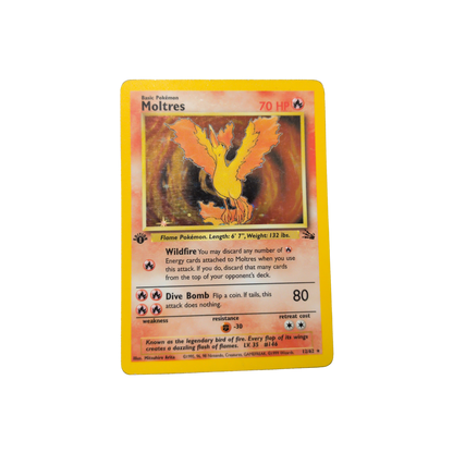 (FOS) Moltres Holo 1st Edition #12 DMG