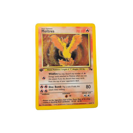 (FOS) Moltres Holo 1st Edition #12 DMG