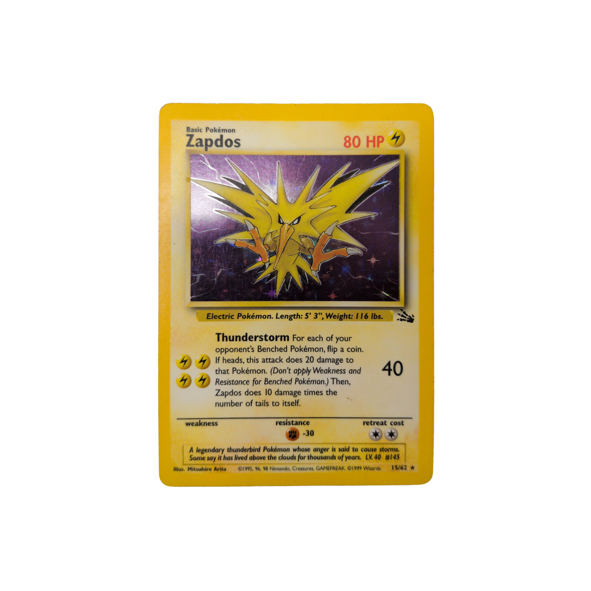(FOS) Zapdos Holo #15 HP