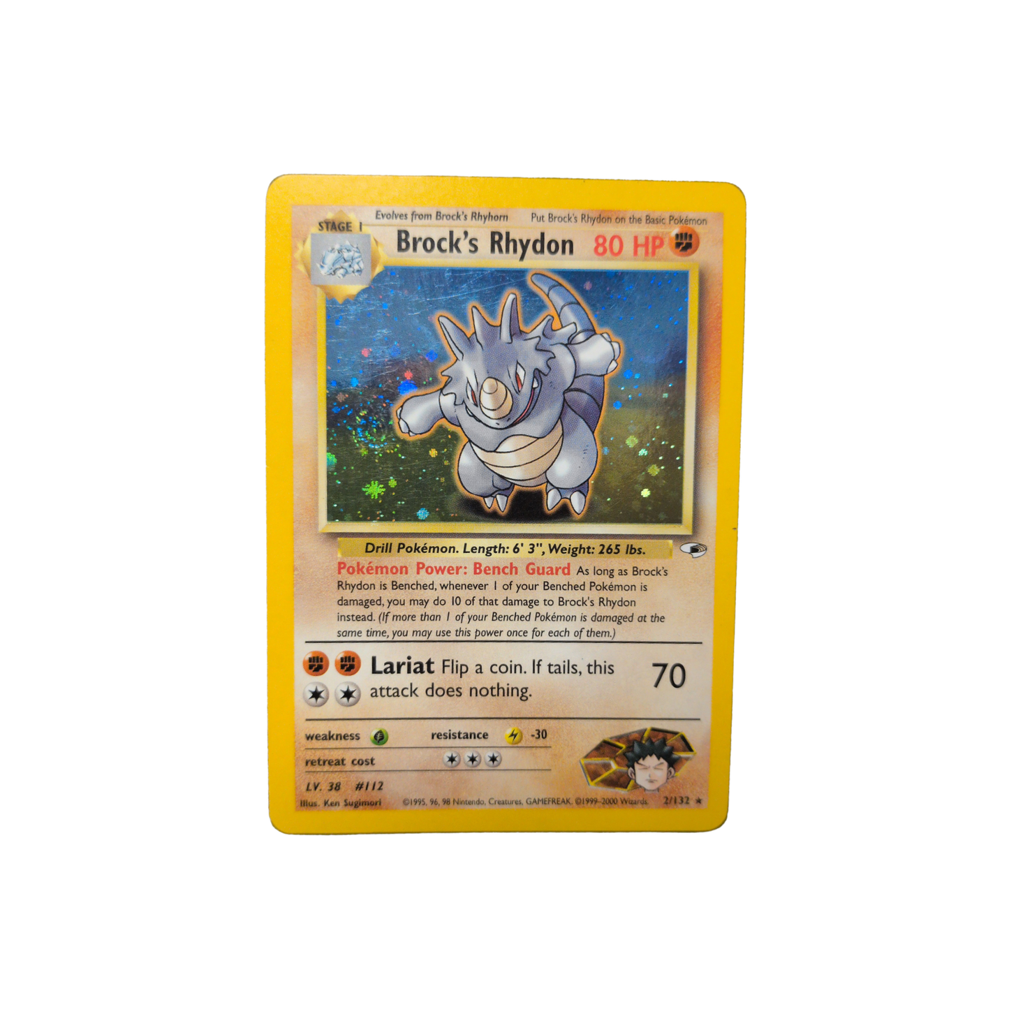 (G1) Brock's Rhydon Holo #002 MP