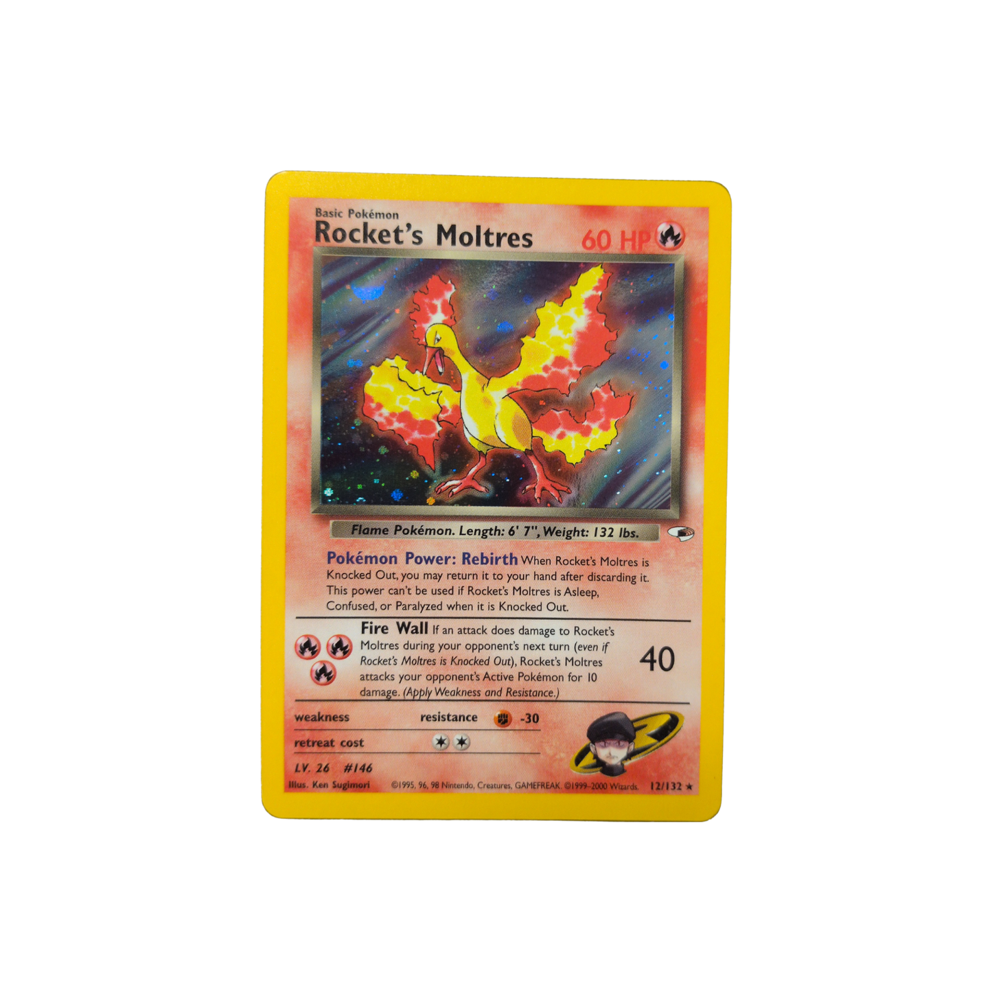 (G1) Rocket's Moltres Holo #12 NM