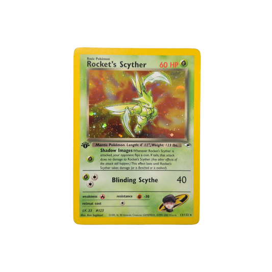 (G1) Rocket's Scyther Holo 1st Edition #13 LP