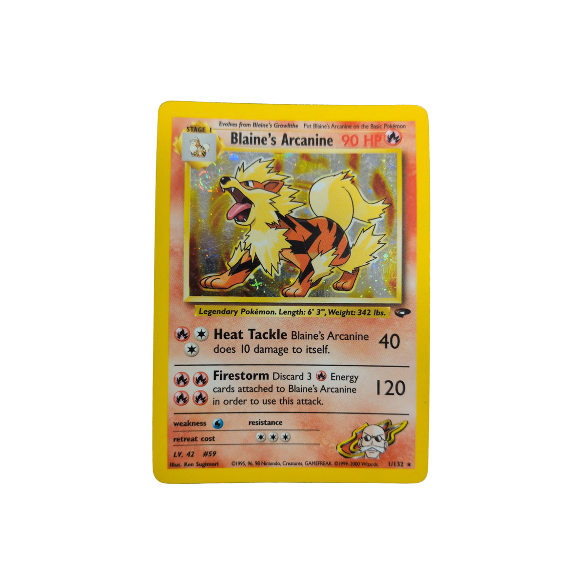 (G2) Blaine's Arcanine Holo #1 HP