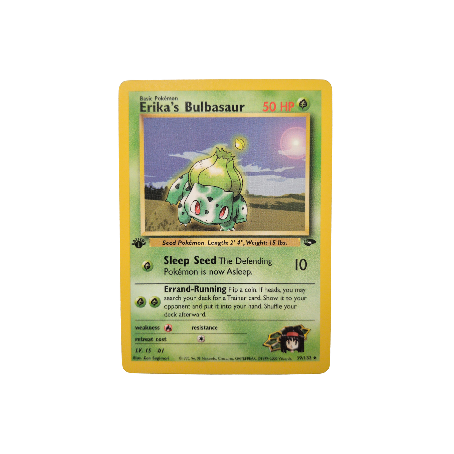 (G2) Erika's Bulbasaur 1st Edition #39 LP