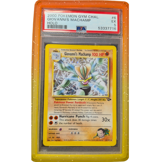(G2) Giovanni's Machamp Holo #6 PSA 5 EX