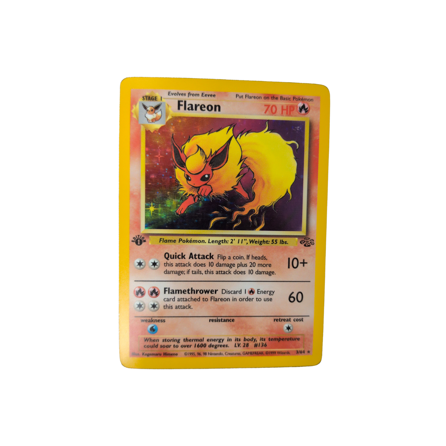 (JNG) Flareon 1st Edition Holo #3 MP