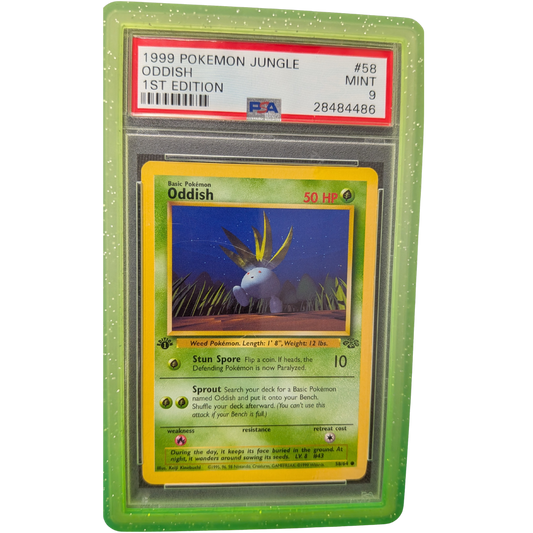 (JNG) Oddish 1st Edition #58 PSA 9 Mint