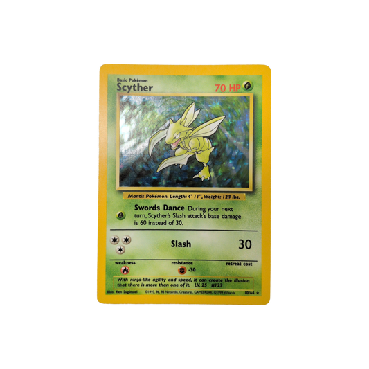 (JNG) Scyther Holo No Set Symbol #10 MP