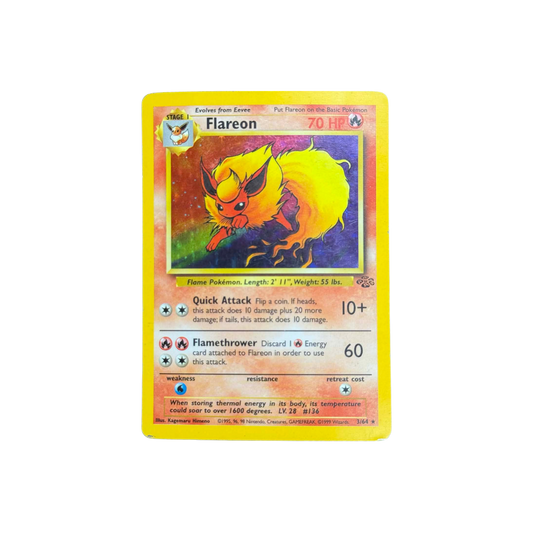 (Jungle) Flareon Holo Unlimited #4 - HP